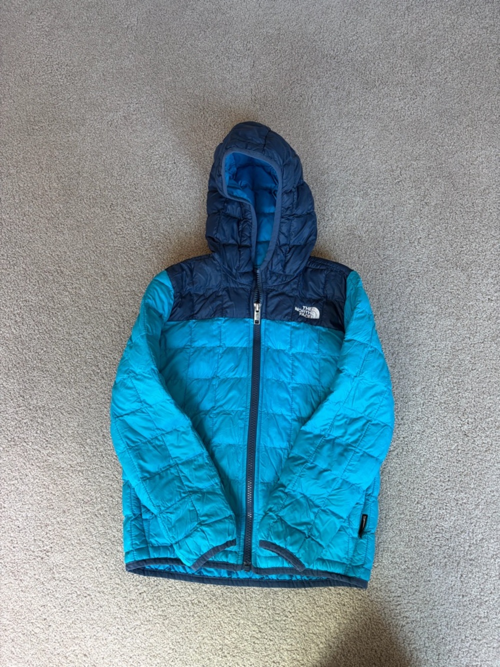Boy’s North Face Kids' Blue and Navy Hooded Jacket